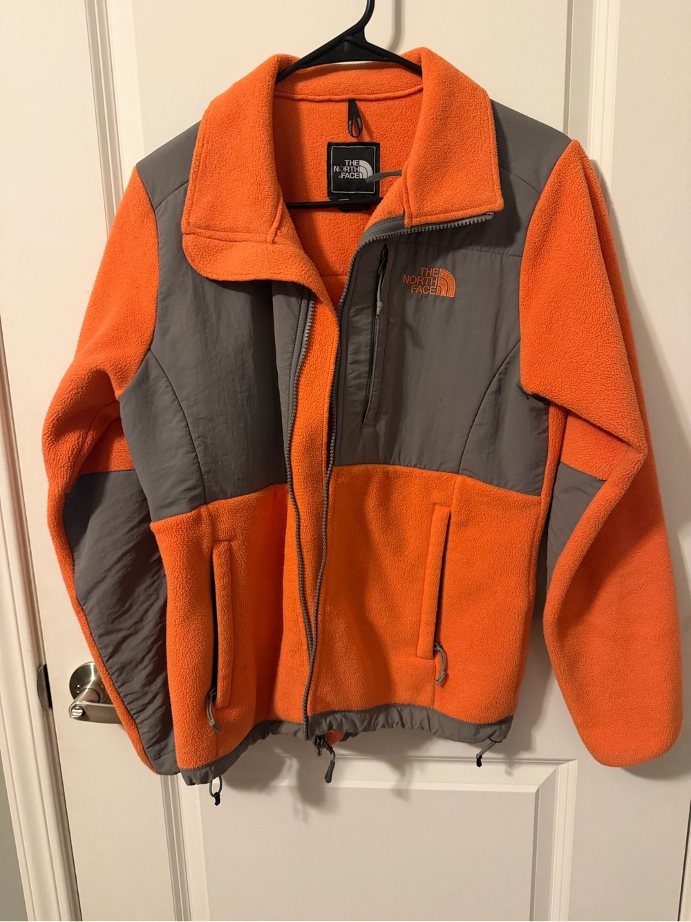 The North Face Coral and Gray Outdoor Fleece Jacket - women’s size small
